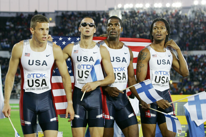2005: US 4x400 relay team wins record 14th gold at world championships